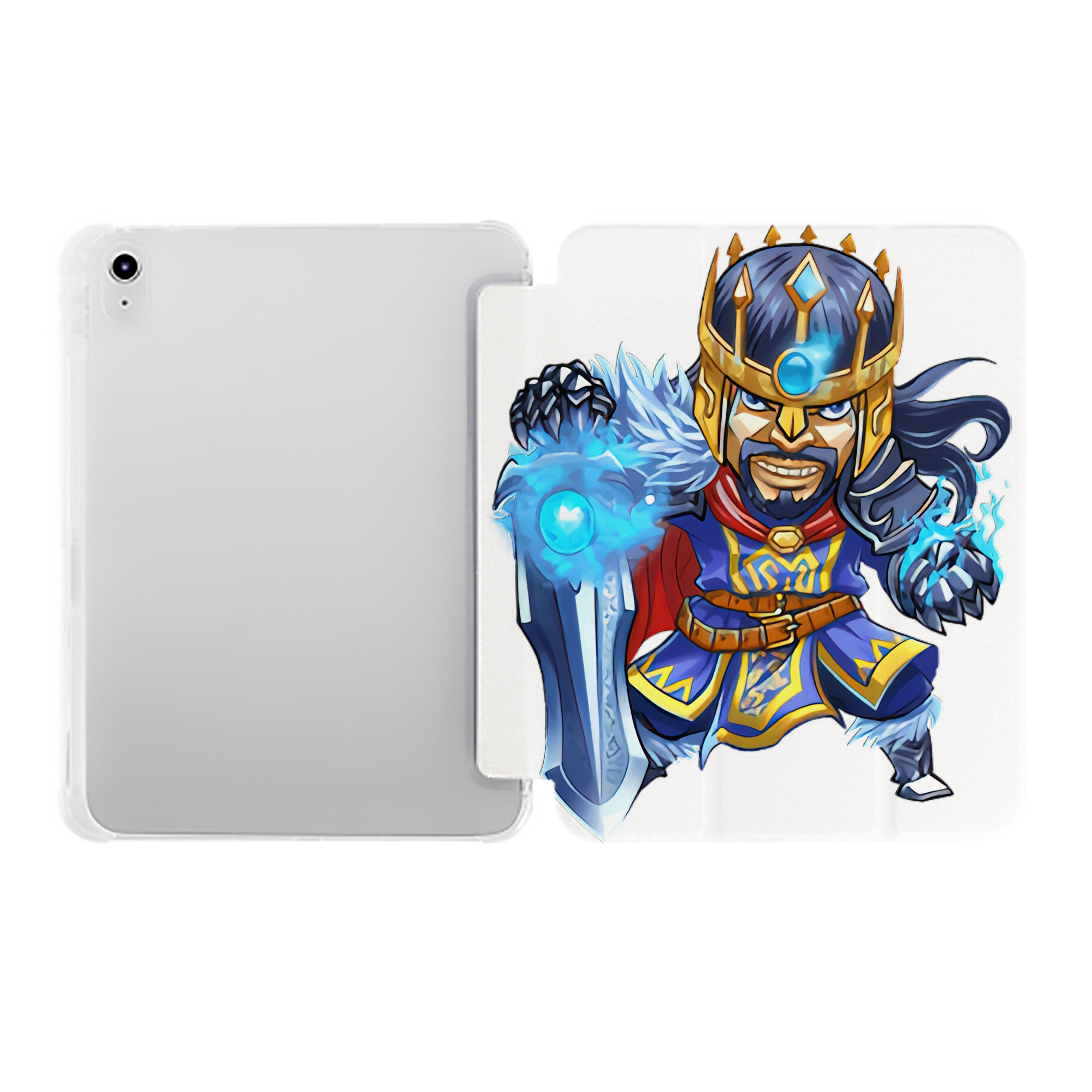 （画像用） リーグ・オブ・レジェンド League of Legends LOL IPad ケース ペン収納付き 三つ折りスタンド PUレザー×シリコン 対応機種9.5/10.5/10.9インチ